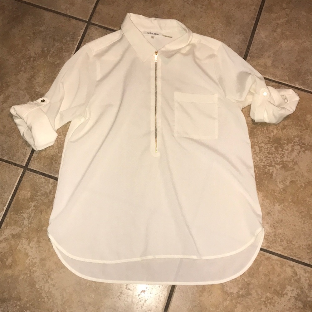 đ3/$25 Calvin Klein Sheer Top Cute Size Medium - Picture 1 of 4